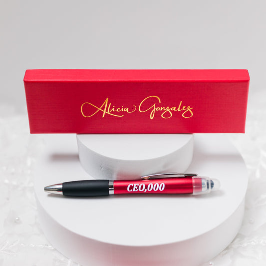 Light Up Pen with CEO,OOO Logo