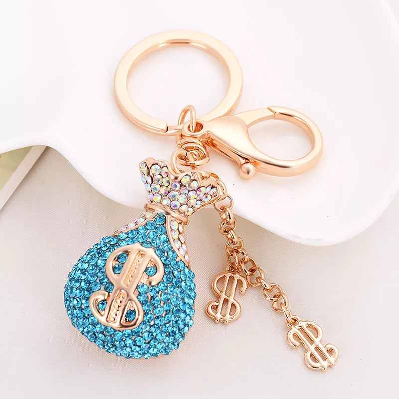 Money Bag Rhinestone Key Chain