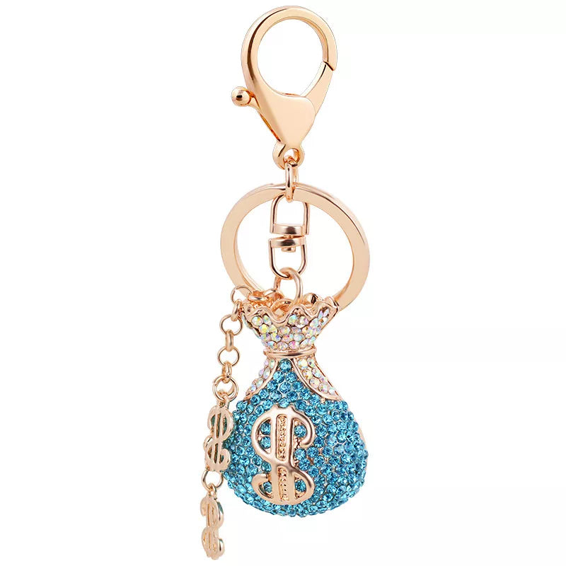 Money Bag Rhinestone Key Chain