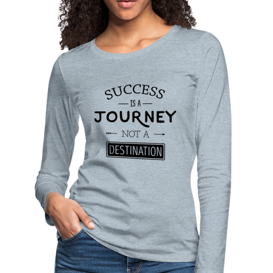 Women's Premium Long Sleeve T-Shirt - heather ice blue
