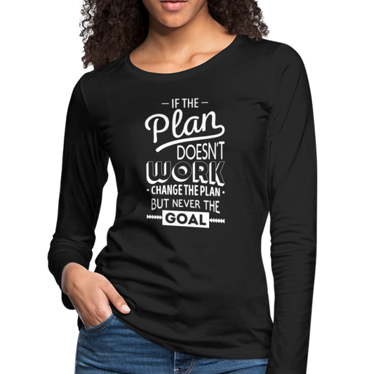 Women's Premium Slim Fit Long Sleeve T-Shirt - black